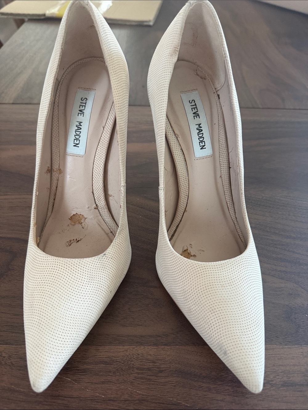 Steve Madden Cream Pointed Toe Heels